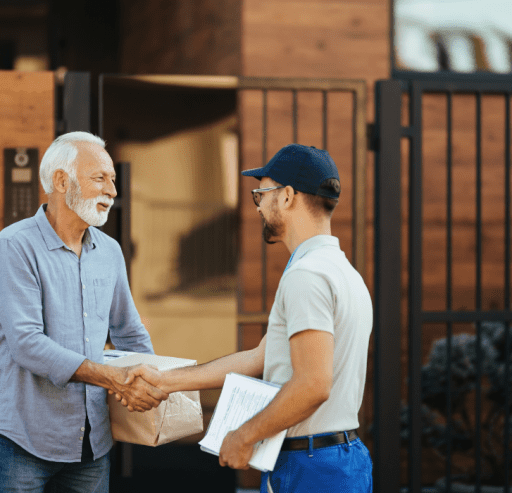 Two men shaking hands