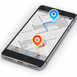 From point A to B using GPS on mobile