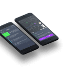 Mobiles displaying GSMTasks interface